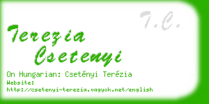 terezia csetenyi business card